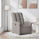 Gossi fotoliu rabatabil, gri taupe, material textil
