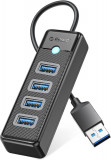 ORICO 4-Port USB HUB 3.0, USB Splitter pentru laptop cu cablu de 0.49ft, Multi U, Oem