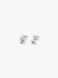 Cumpara ieftin Cercei Argint 925 Puffy Heart Verde Smarald Zirconiu Cubic Minimalist atcom