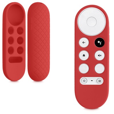 Husa pentru telecomanda Chromecast 2020, Kwmobile, Rosu, Silicon, 56917.09 foto