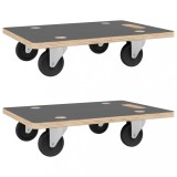 Cumpara ieftin Carucioare transport 2 buc dreptunghiulare 80x55x11,5 cm 250 kg