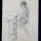 LUCRETIA MIHAIL SILION , COPIL LA MASA , DESEN , 1939