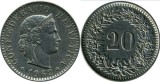 Elvetia 1962 - 20 rappen, circulata