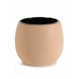 Cumpara ieftin Ghiveci flori portelan caramiziu negru &Oslash; 16,5 cm x 14 H