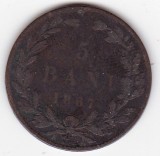 Monedă Rom&acirc;nia 5 bani 1867 &ndash; Principatele Unite