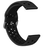 Cumpara ieftin Curea silicon, compatibila Samsung Galaxy Watch 46mm, telescoape QR, Negru