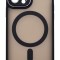Husa tip MagSafe, Camera Protection Matte Silicon pentru iPhone 14 Pro Max Negru