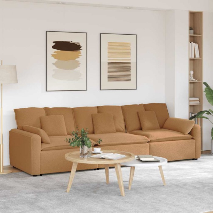 vidaXL Canapea modulară cu perne, bej 3321116