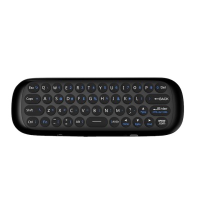 Telecomanda si Tastatura Wireless pentru Smart TV, Wechip, Android TV sau Laptop PC, W12.4 G, Negru foto