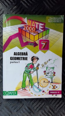 ALGEBRA GEOMETRIE CLASA A VII A PARTEA 1 - BRANZEI ,NEGRILA foto