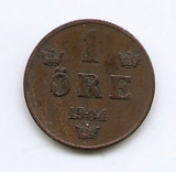 Suedia 1 Ore 1904 - Oscar II (litere foarte mari) Bronz, 16 mm KM-750