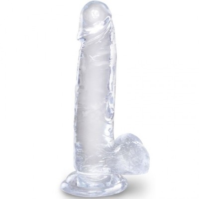KING COCK - CLEAR REALISTIC PENIS WITH BALLS 15.2 CM TRANSPARENT foto
