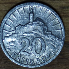 Slovacia - moneda de colectie rara WW2 - 20 Halierov 1942 - stare f buna !