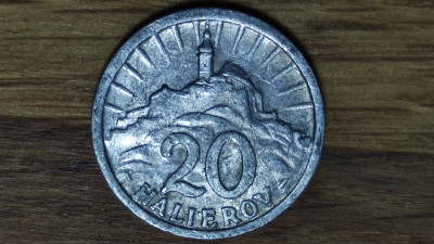 Slovacia - moneda de colectie rara WW2 - 20 Halierov 1942 - stare f buna ! foto