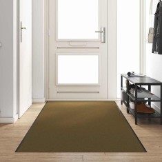 Covoras de intrare Maro si negru 120 x 350 cm Poliamida si PVC foto