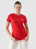Tricou slim cu imprimeu pentru femei - roșu, 4F Sportswear