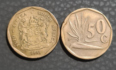 Africa de Sud 50 centi cents 1991 foto