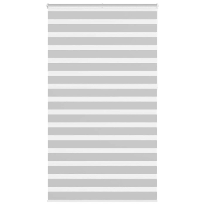 Jaluzea tip zebra gri deschis lățime țesătură 120,9cm poliester