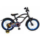 Bicicleta pentru baieti Batman, 16 inch, culoare negru, frana de mana + contra PB Cod:81634