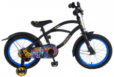 Bicicleta pentru baieti Batman, 16 inch, culoare negru, frana de mana + contra PB Cod:81634 foto