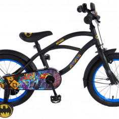 Bicicleta pentru baieti Batman, 16 inch, culoare negru, frana de mana + contra PB Cod:81634