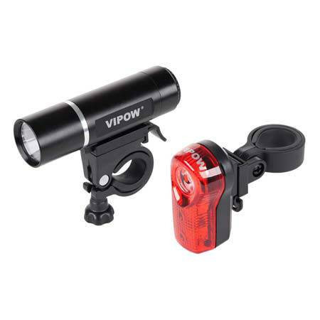 Set lumini fata/spate bicicleta VIPOW