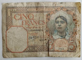 Bancnota Algeria - 5 Francs 6-6-1941