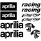 Set 10 Stickere Aprilia Racing Negru