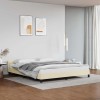 VidaXL Cadru de pat cu tăblie fără saltea, crem, 180x200 cm 347515