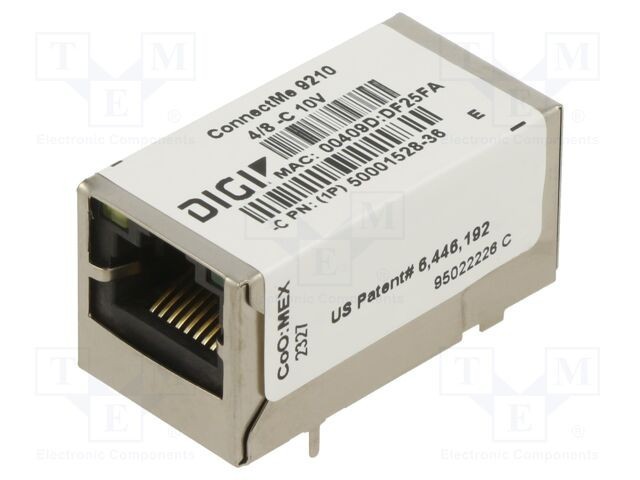 Modul Ethernet DIGI INTERNATIONAL uC NS9210 36,7x19,05x18,67mm IEEE 802.3 RJ45