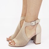 Sandale bej elegante cu design impletit 8753 M12, 36 - 41