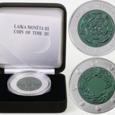 LETONIA 2010 -1 Lats Argint /Niobium 900 / 17,15 gr /34mm “Coin of time” /caseta