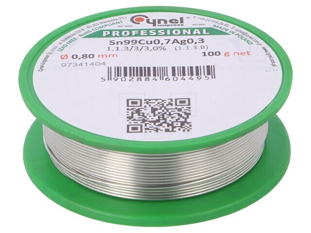 S&acirc;rmă de lipit fără plumb 0,8mm 100g
