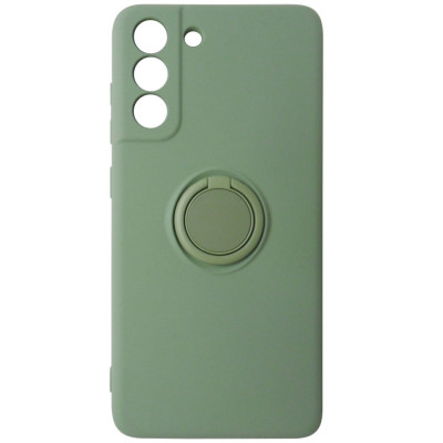 Husa tip capac spate cu inel, TPU verde deschis, pentru Samsung Galaxy S21 FE 5G foto