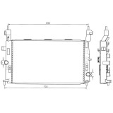 Radiator racire Opel Meriva (X03), 2003-2010, Motorizare 1, 7 Dti 55kw Diesel, tip climatizare Cu/fara AC, cutie Manuala, dimensiune 610x359x23mm, Cu