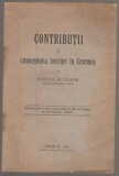 Dimitrie Bucevschi - Contributii la cunoasterea lostritei in Ceremus (dedicatie), 1928, Alta editura