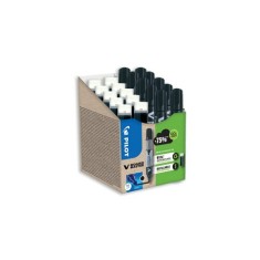Set 10 markere reincarcabile pentru tabla + 10 rezerve Pilot Begreen VBoard 2.3mm, negru