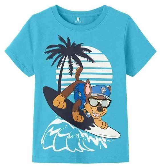 Tricou cu maneca scurta pentru baieti NAME IT Pawpatrol 13215586, albastru, EU 92 1.5 - 2 ani - OUTLET
