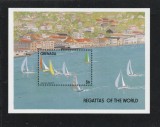 Grenada 1992-Regate in Lume,Cursa Fastnet,colita,dant.MNH,Mi.Bl.314, Sport, Nestampilat