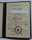 Diplomă medicină RPR Institutul de medicină din Iași 1959