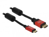 Cablu HDMI la mini HDMI-C 4K Premium 3m, Delock 84337