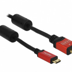 Cablu HDMI la mini HDMI-C 4K Premium 3m, Delock 84337