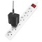 PRELUNGITOR LOGILINK, Schuko x 6, cablu 3G 1.5mm2, 230 V/16 A, 50 Hz, max. 3500 W, buton intrerupator iluminat, IP20, 1.5m, alb, &quot;LPS202&quot; (timbru verd