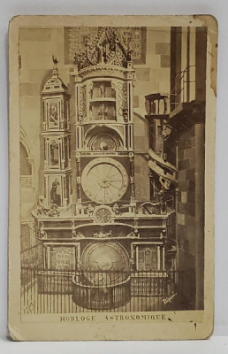 FOTOGRAFIE C.D.V. , FRANTA , OROLOGIU ASTRONOMIC , SFARSITUL SEC. XIX foto