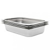 Set 4 Recipiente Gastronorm vidaXL GN 1/1, 100mm, 14L, Oțel Inoxidabil, Argintiu, Stivuibile, Profesionale Bucătărie, 53x32.5x10cm