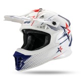 Cumpara ieftin Casca cross Ufo Plast Intrepid alb / albastru / rosu