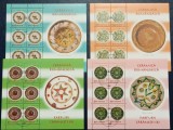 Romania 2007 - Ceramica romaneasca II. - farfurii taranesti, 4 blocuri stampilate