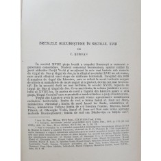 Breslele bucurestene in secolul XVIII - C. Serban