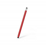 Stylus pen 2in1 universal, Android, iOS, aluminiu - Techsuit JC01,Rosu