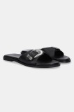 Answear Lab slapi de piele femei, culoarea negru